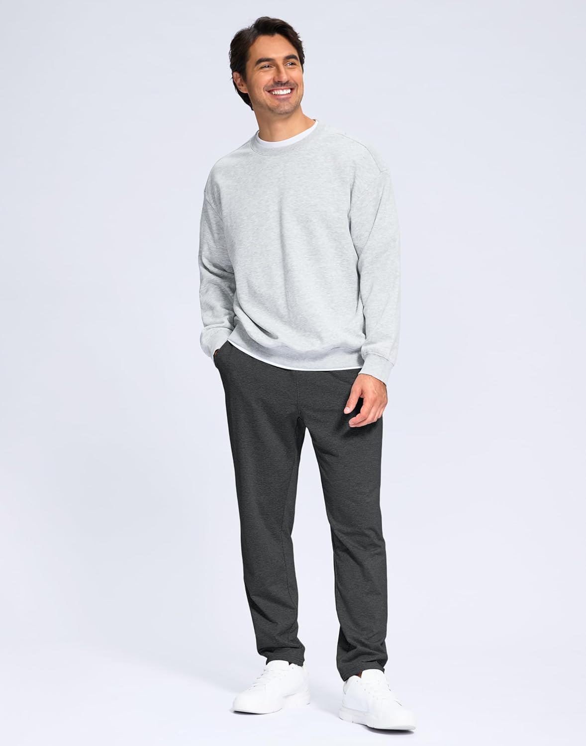 G Gradual Men's Fleece Lined Pants with Zipper Pocket Winter Warm Athletic Joggers Sweatpants for Men Workout Running Gym - Image 3