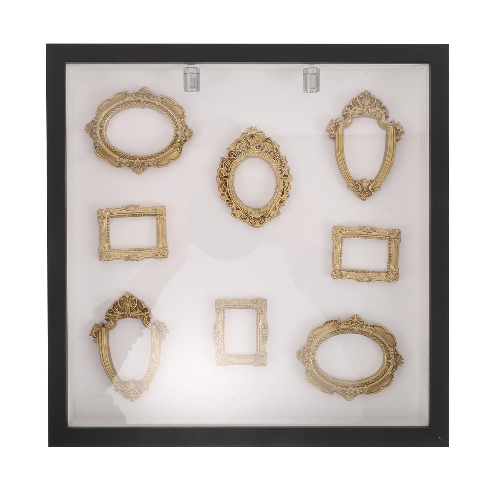 Kichvoe Cornice Scatola Ombra in Legno Beige per Foto, Decorazione Parete