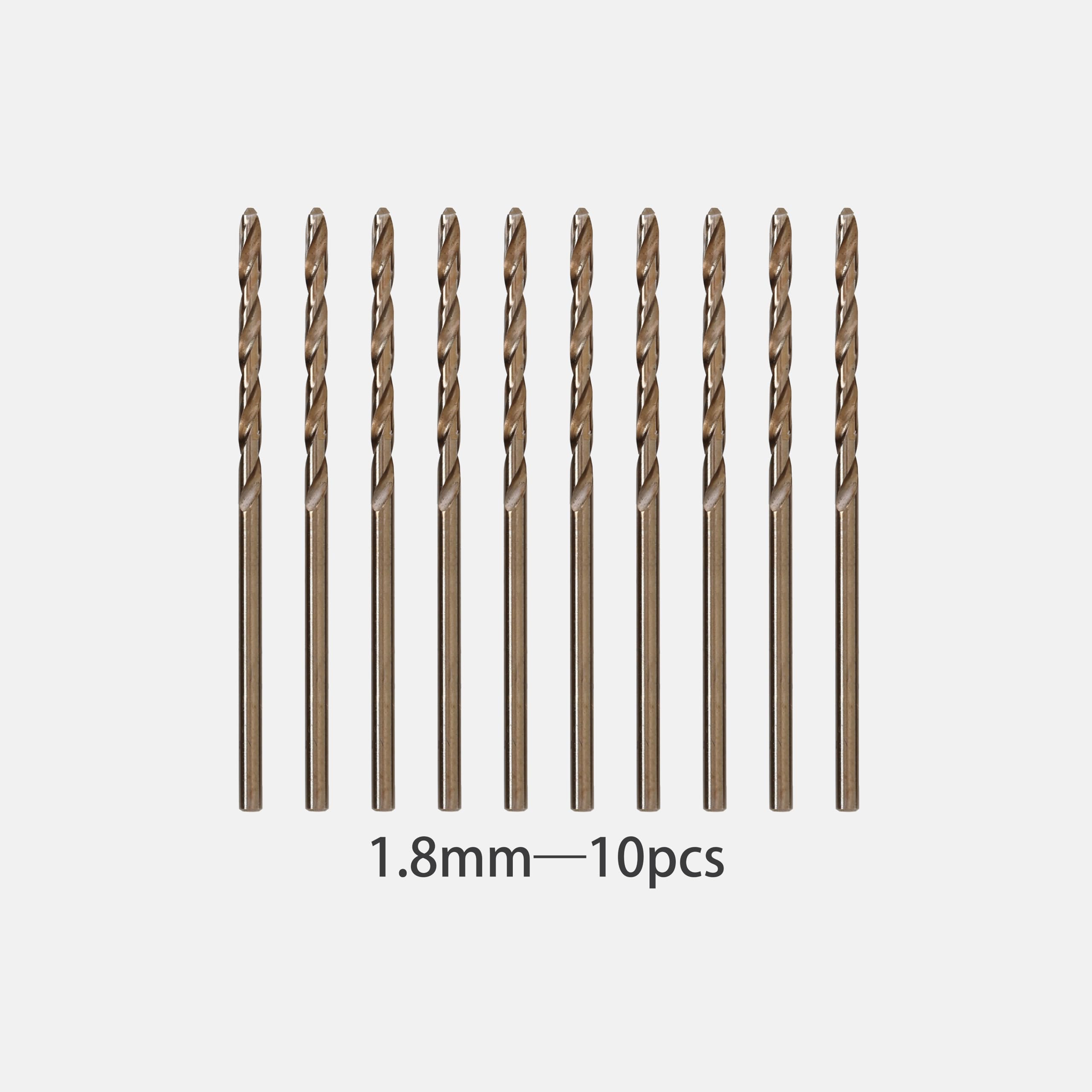 10pcs 5/64 Zoll (1.8mm) Cobalt Bohrer, M35- HSS High Speed Steel für Bohrer/Driver Edelstahl Heavy Duty Twist Stahl Bohrer