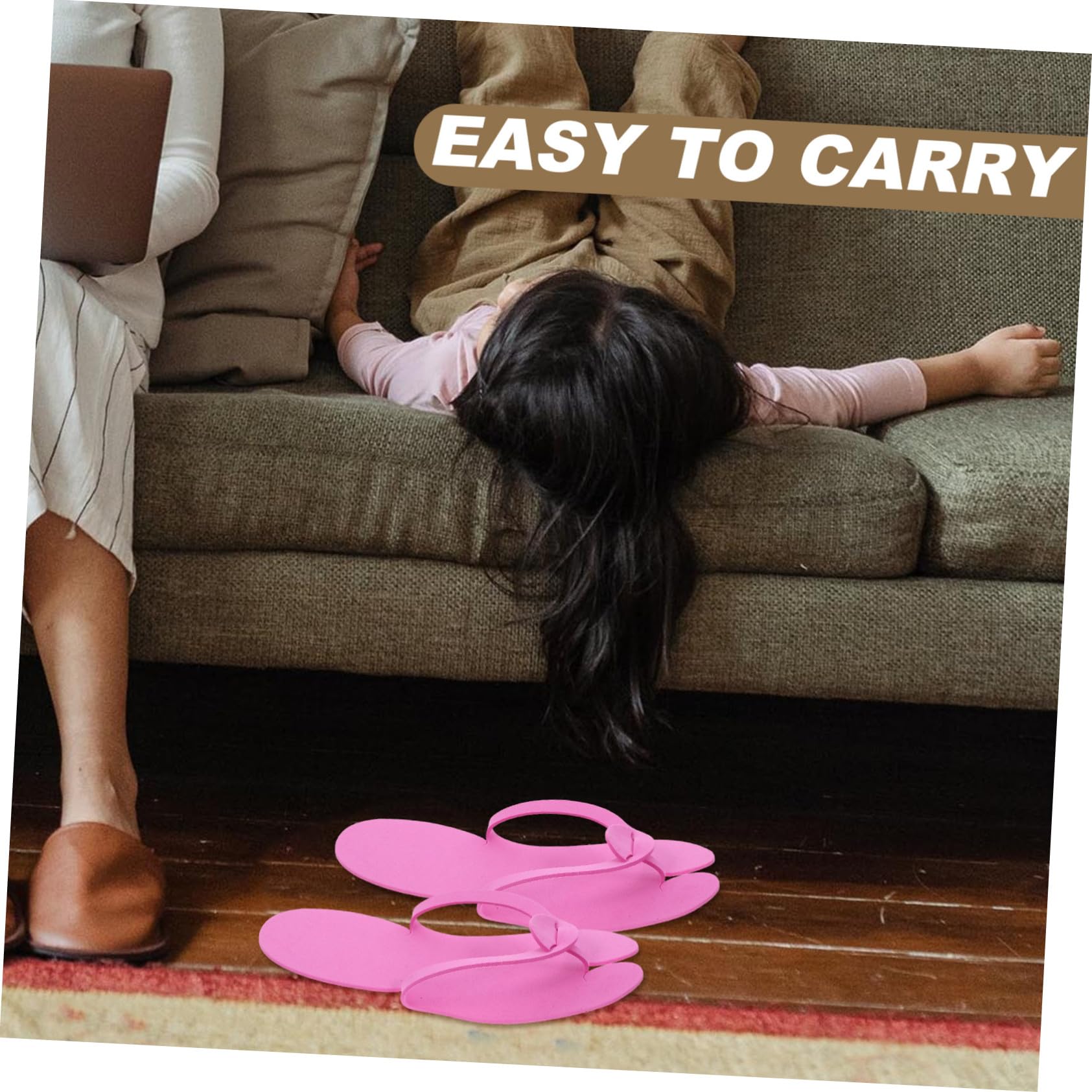 Mipcase Zapatillas de Ducha Desechables Eva Plegables para Viaje, 24 Pares