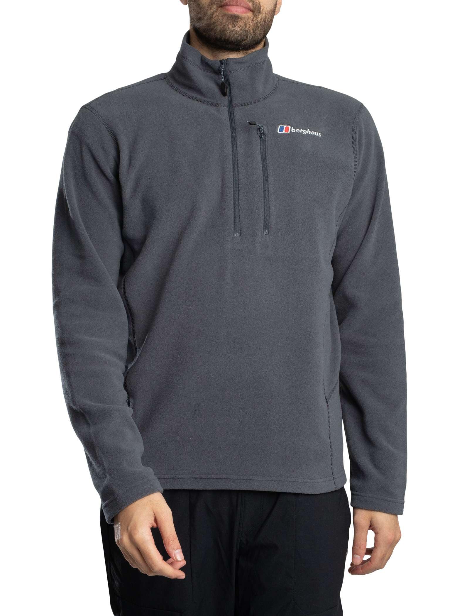 Berghaus Men's Prism Micro Polartec Fleece Half Zip Jacket Fleece Half Zip, Carbon, S