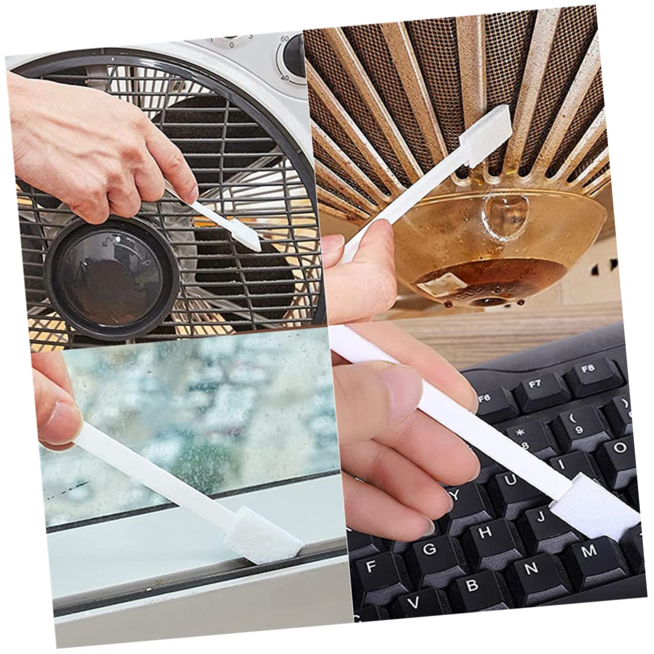 VALICLUD 5 Ensembles Ensemble De Brosses De Nettoyage Écart Brosse pour Nettoyer Les Petits Espaces Faire Le Ménage Jointoyer Nettoyeur Poil Blanche PP 30 Pièces * 5