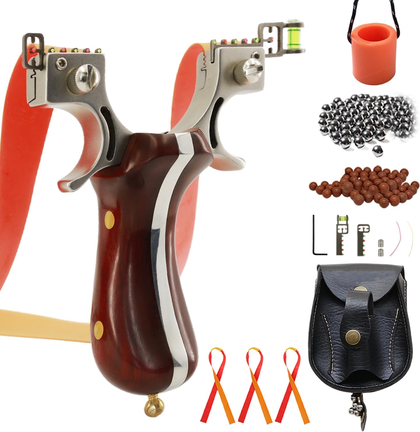 Professional Slingshot for Adults Hunting Sling Shot Set with Pouch Ammo for Outdoor Sports Catapult Slingshot