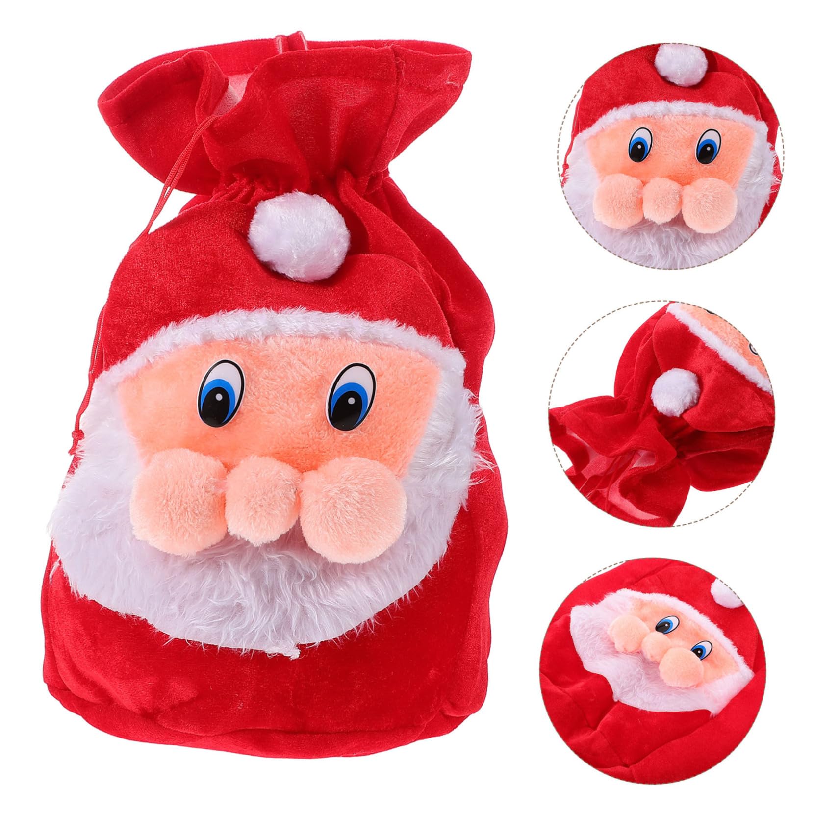 SOLUSTRE Bolsa De Santa Claus Cierre Para Navideños Accesorio De Disfraz De Papá Noel Para Dulces y Sorprendentes Sorpresas Navidad