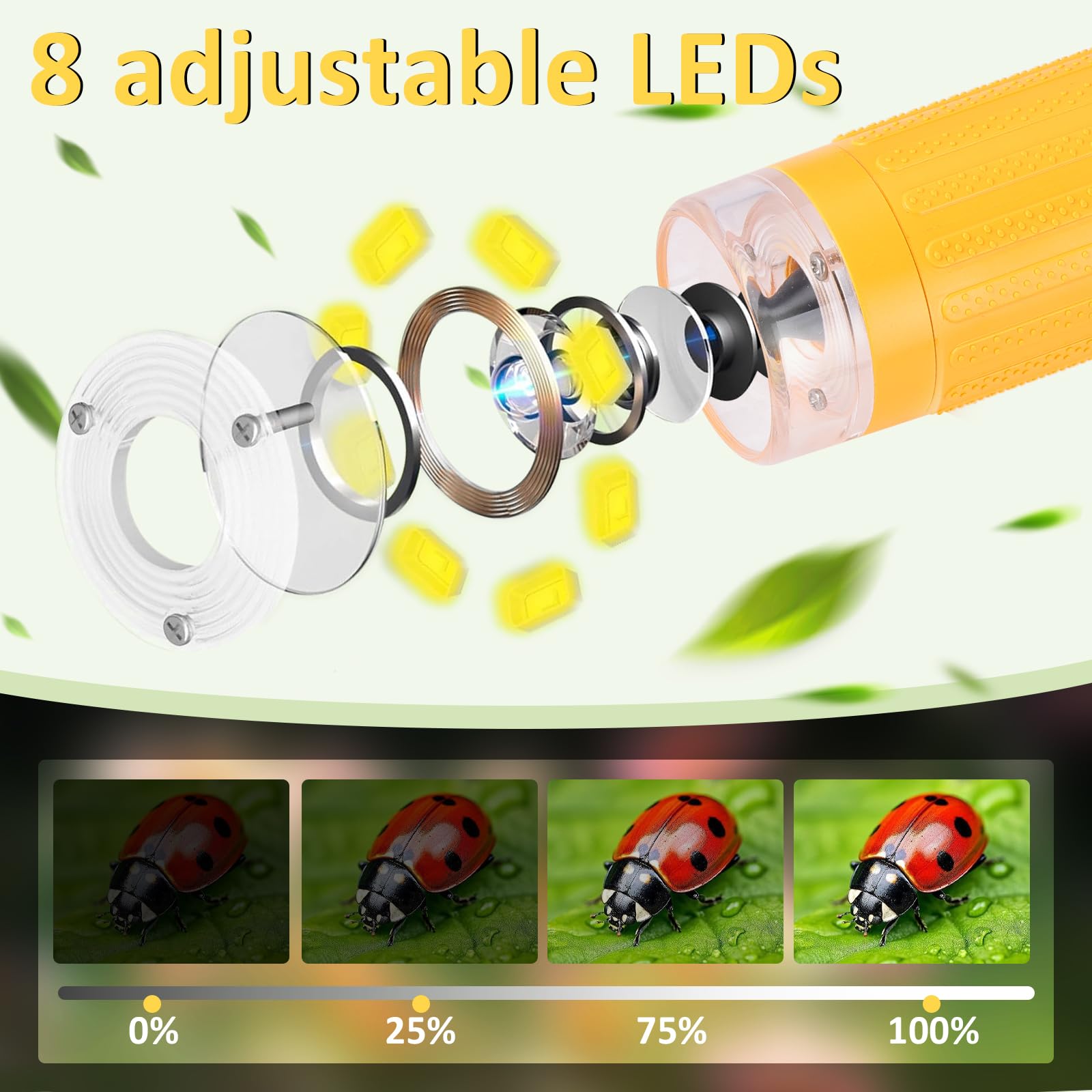 Microscopio per bambini: microscopio digitale con schermo IPS da 3", ingrandimento 1000x, microscopio portatile 1080P con 8 LED e 32 MB di memoria, microscopio tascabile USB per PC/Mac