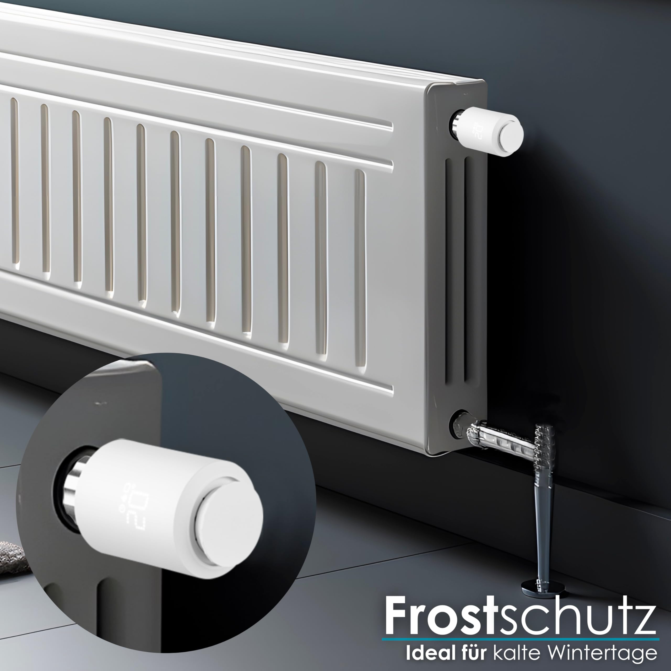 Inteligentny termostat do grzejników Zigbee sterowany za pomocą smartfona, termostat do grzejników, cyfrowy termostat Amazon Alexa i Google Assistant kompatybilny, energooszczędny, sterowany