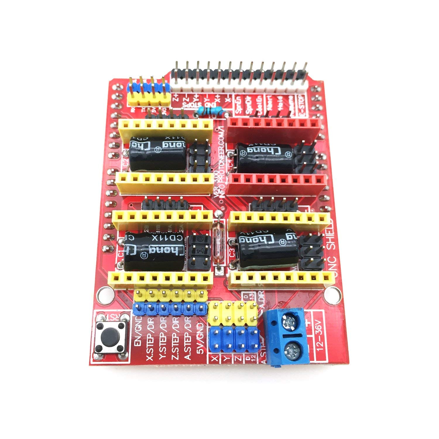 CNC V3.0 espansioni scudo (A4988 DRV8825) per macchine per incisioni, stampanti 3D compatibili con Arduino Uno.