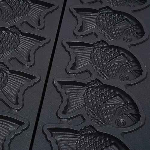 Miniatura 4 de Máquina para hacer gofres, eléctrica comercial de 110 V con forma de pescado, máquina antiadherente para hacer gofres para el hogar, cafeterías,