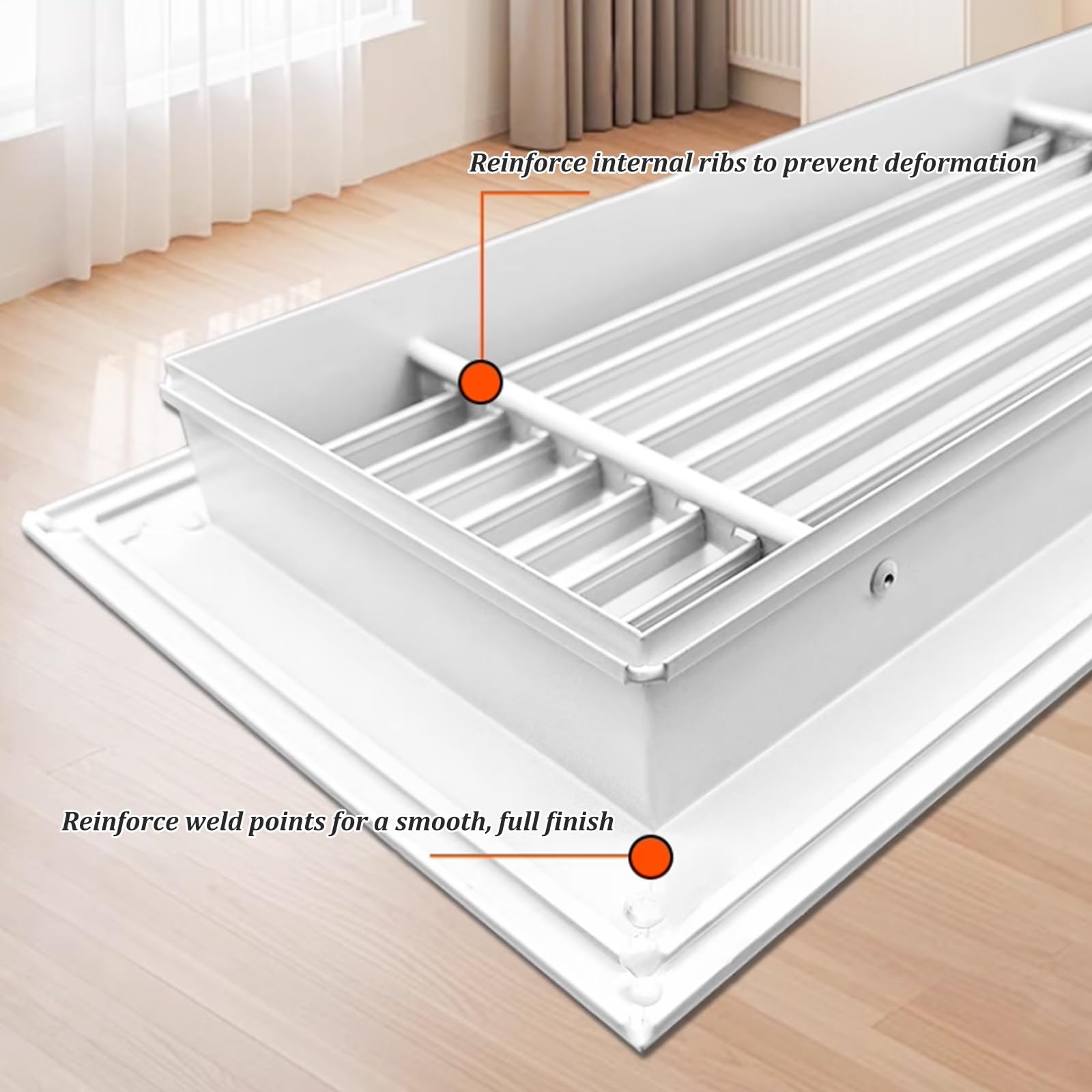 Cubierta de ventilación de Techo Moderna de 50x15 cm y 120x30 cm, extraíble, para lavadero, Dormitorio, Elegante solución de climatización, Mejora de la decoración del hogar.