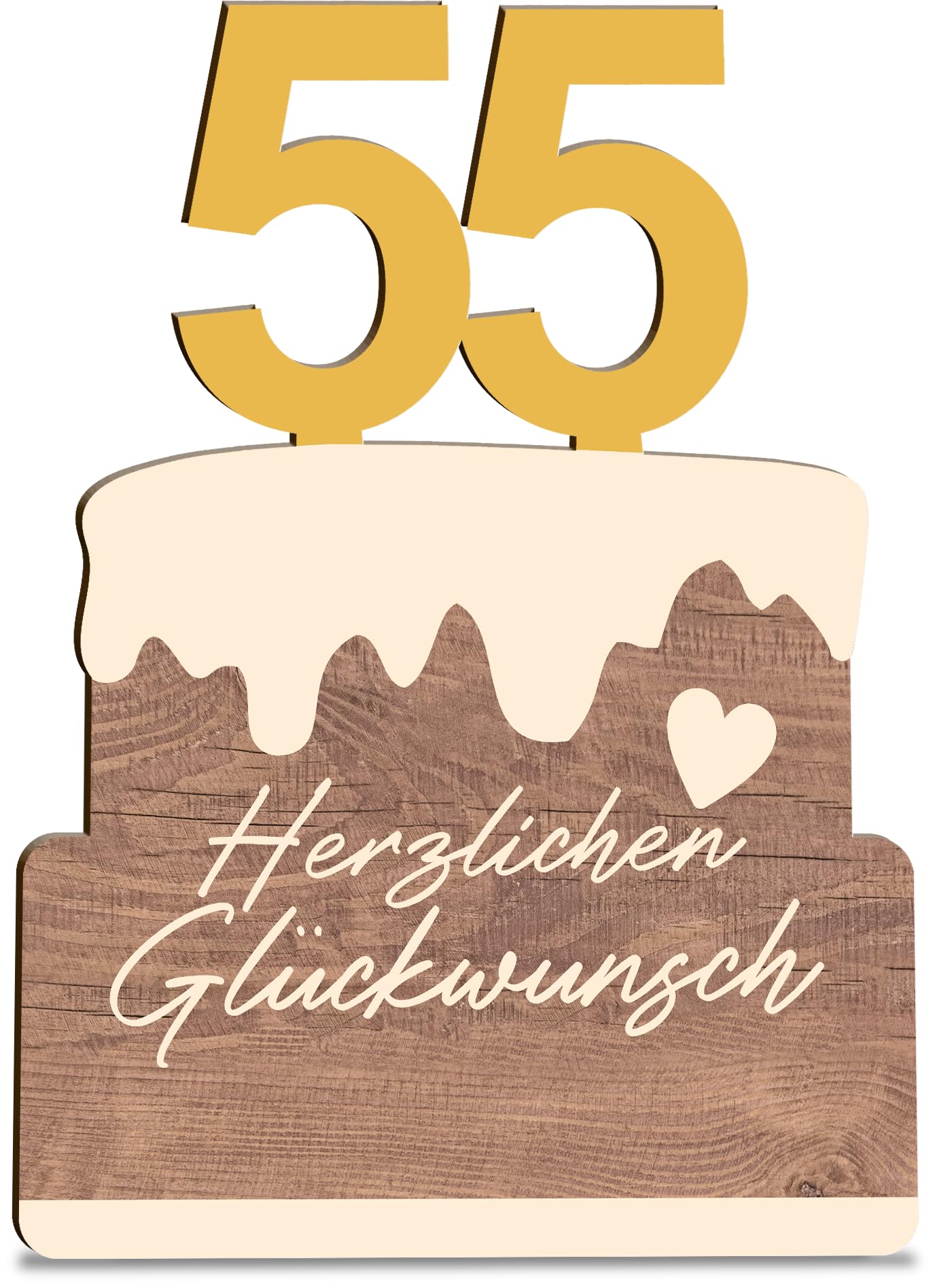 55 Geburtstag Karte Torte Bday Holzkarte - Geburtstagskarte mit Umschlag - Schöne Geburtstagskarte, Einladungskarten 55 Geburtstag, 55. Geburtstag Karte, Karte zum 55. Geburtstag, Geburtstagskarte 55
