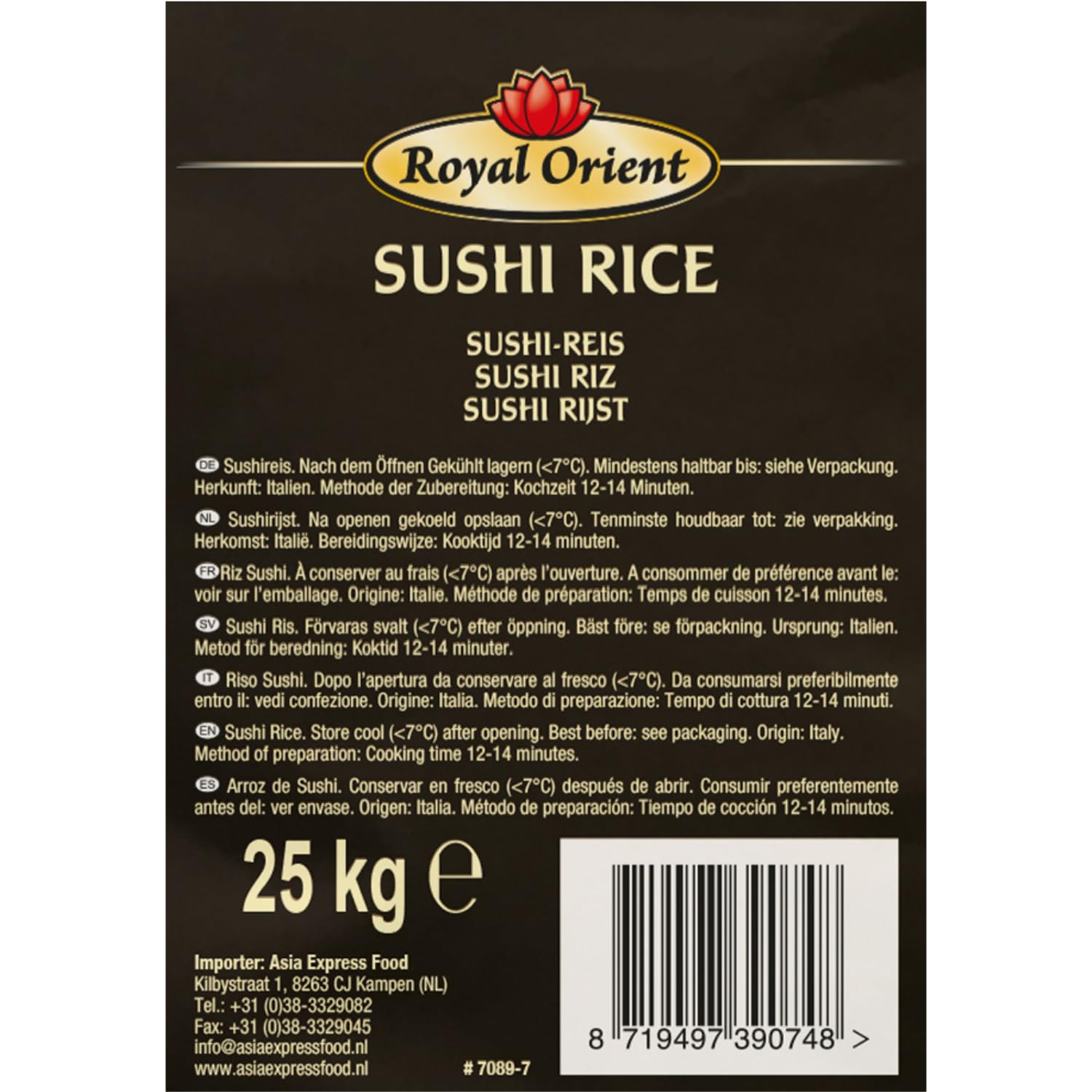 Royal Orient - Sushi Reis - (1 X 25 KG)