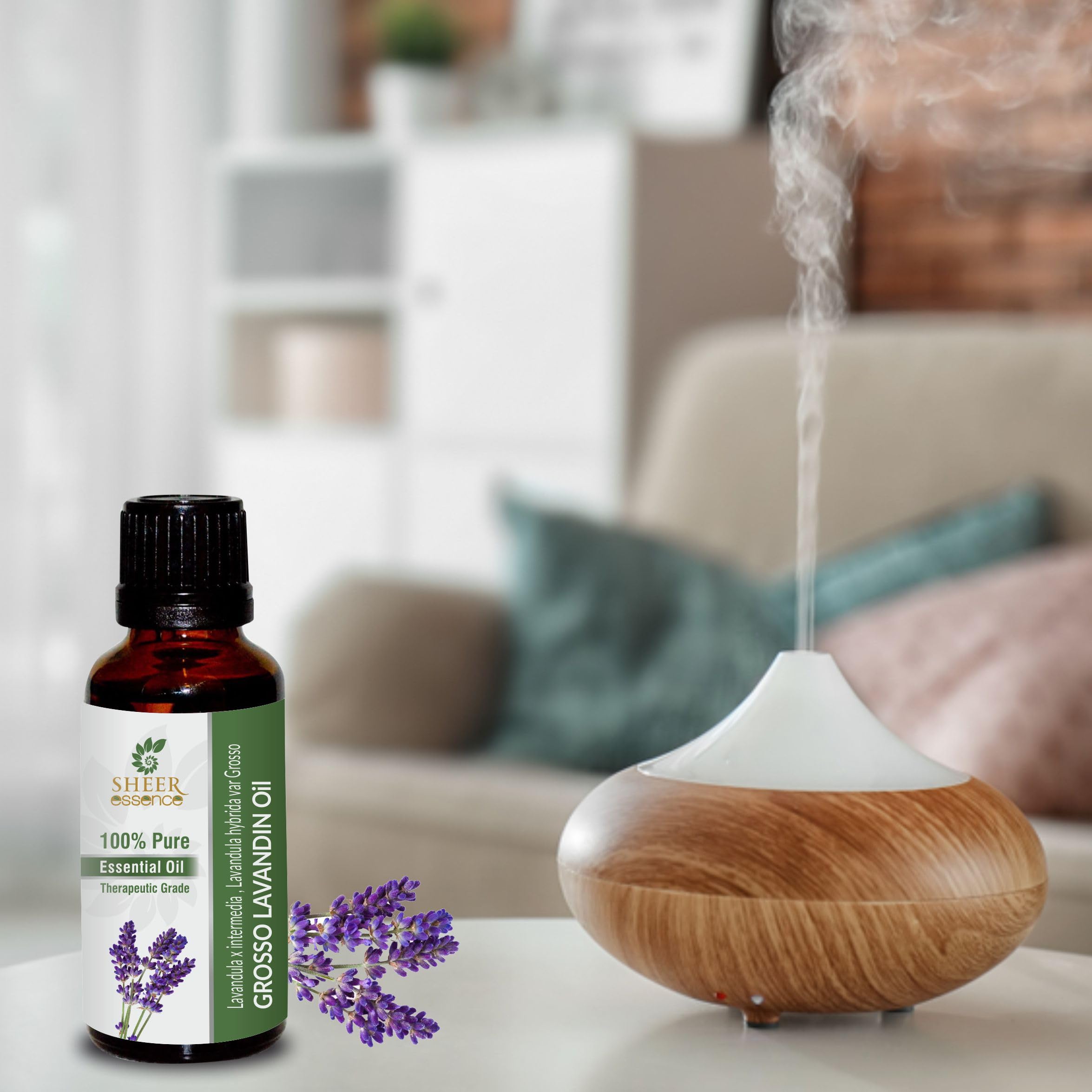 Lavandin Grosso Oil (Lavandula X Intermedia Lavandula Hybrida Var Grosso) Essential Oil 100% Pure Natural Undiluted Uncut Therapeutic Grade Oil 16.90 Fl.OZ