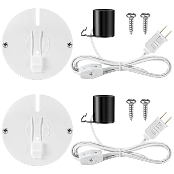 Meonum 2 Set Blow Mold Light Kit E26 E27 Socket, Cord with Switch and Plug