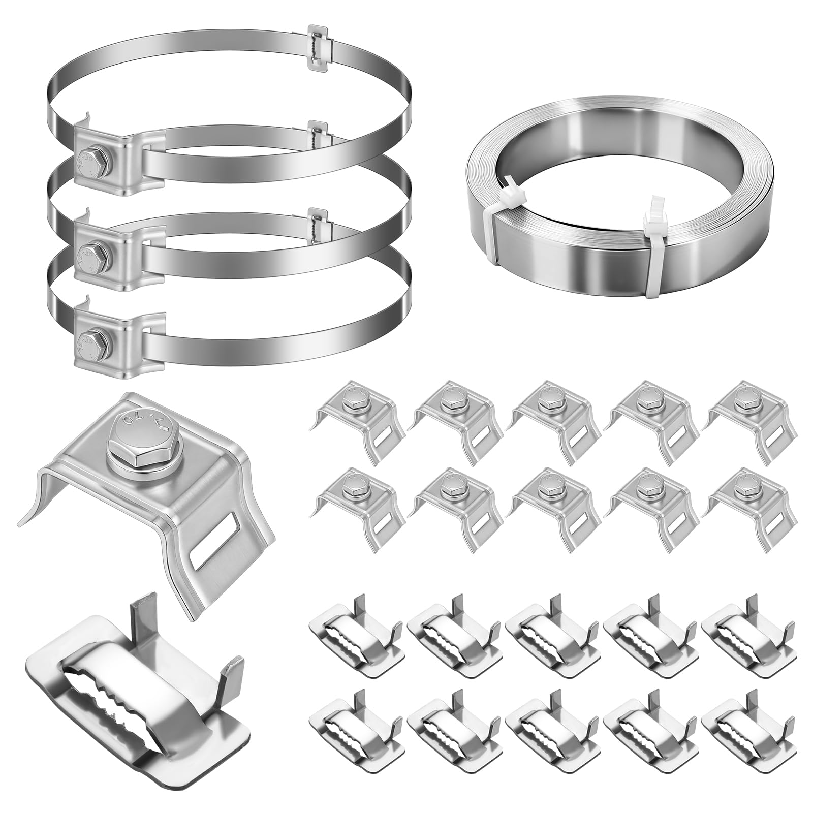 Photo 1 of LEIFIDE 304 Stainless Steel Pole Bracket Sign Mounting Kit