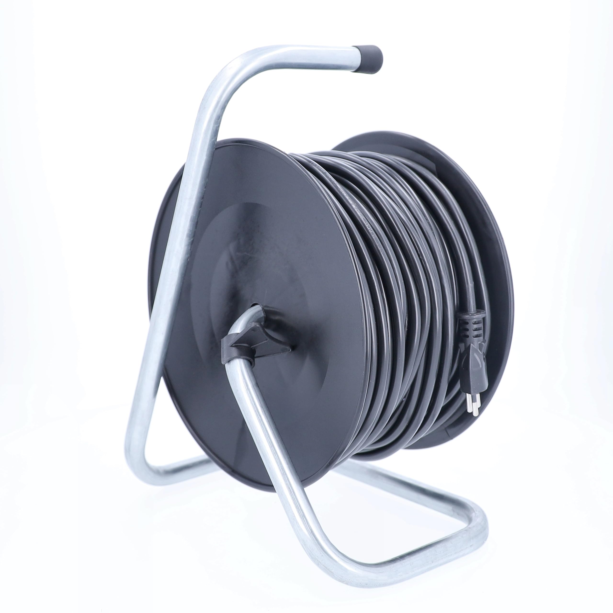 as - Schwabe avvolgicavo 50 m H05VV-F 3G1,5, Interno IP20, 4 prese SEV Tipo 13, interruttore termico di protezione, Made in Germany