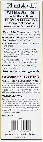 Miniatura 7 de Plantskydd Repelente de animales – Repele ciervos, conejos, alces, alces, liebres, ratones, ardillas, ardillas y otros herbívoros; concentrado en