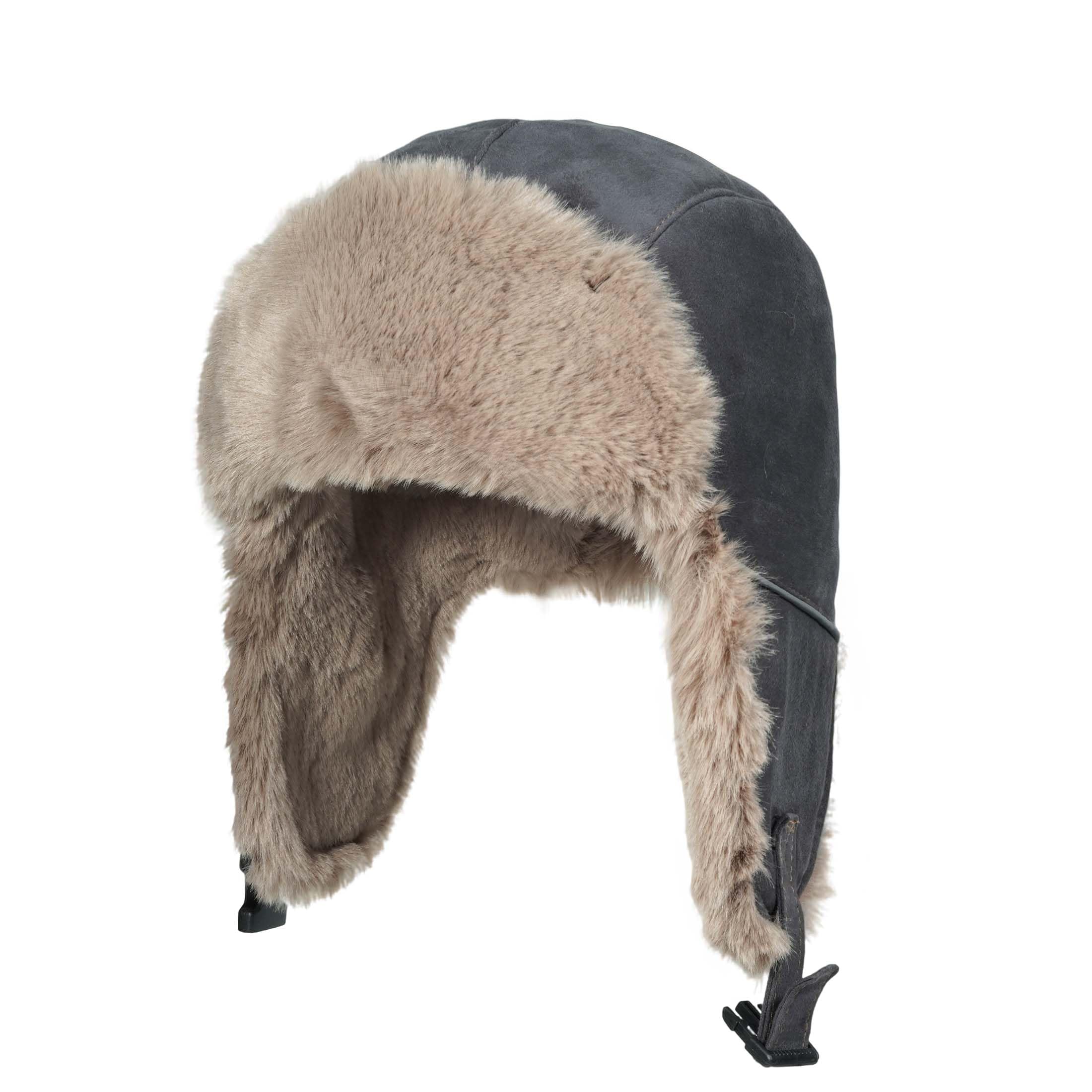 czapka, Czapka traperska zimowa, czapka lotnicza z nausznikami, ciepła typu bomber, termiczna uszanka(PL2509Gray)