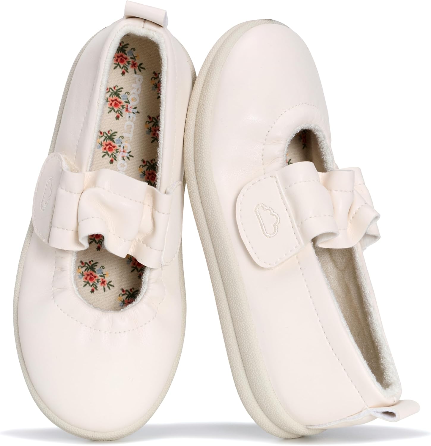 Project Cloud Toddler Shoes - Memory Foam Insole Kids Shoes for Girls, Hook-and-Loop - Mary Jane Sneakers with Terry Cloth Lining, Non-Slip Outsole