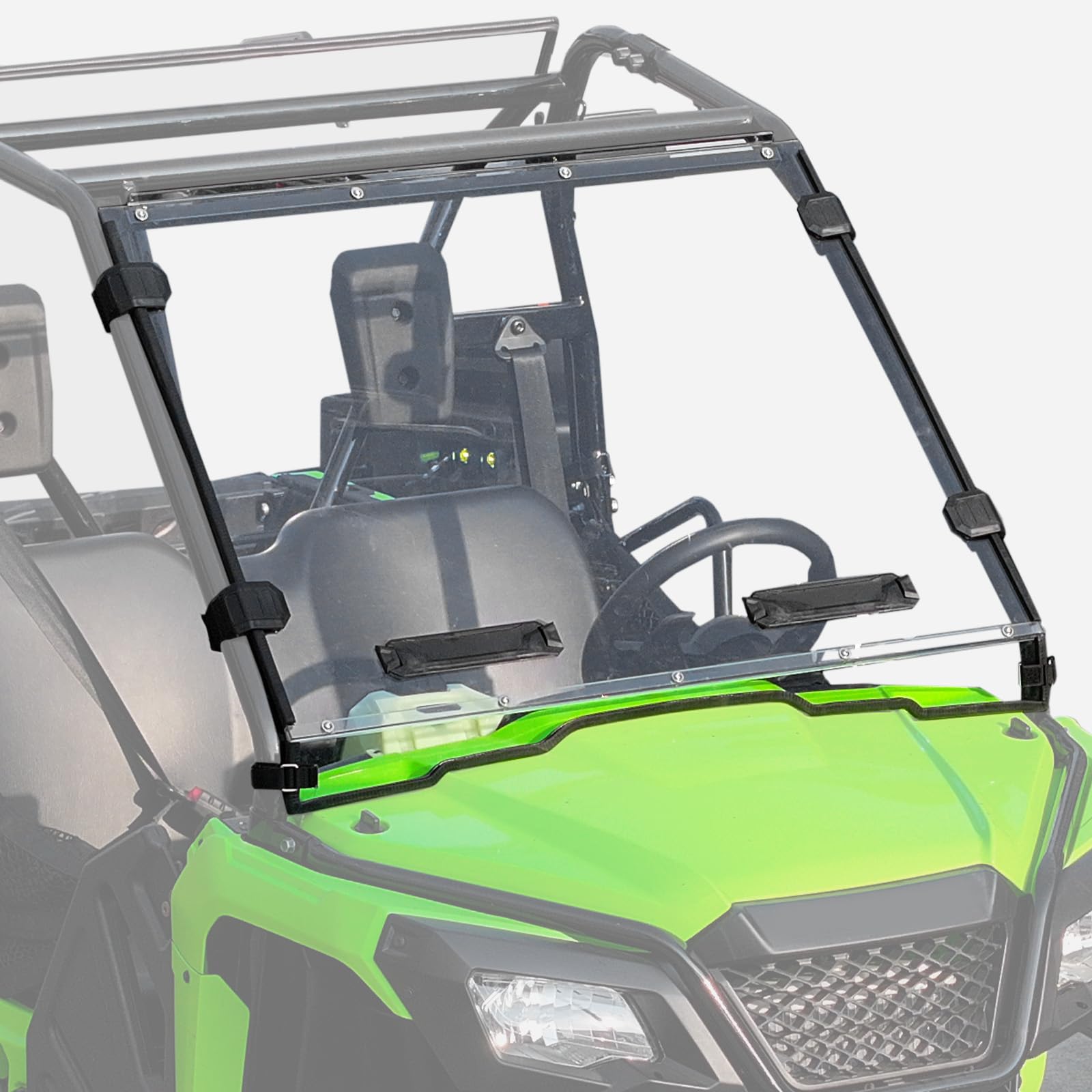 A & UTV PRO Front Full Vented Windshield for Honda Pioneer 520 500 15-25, Dustproof Clear Poly Window Adjustable Vents Full Windscreen for Pioneer 520