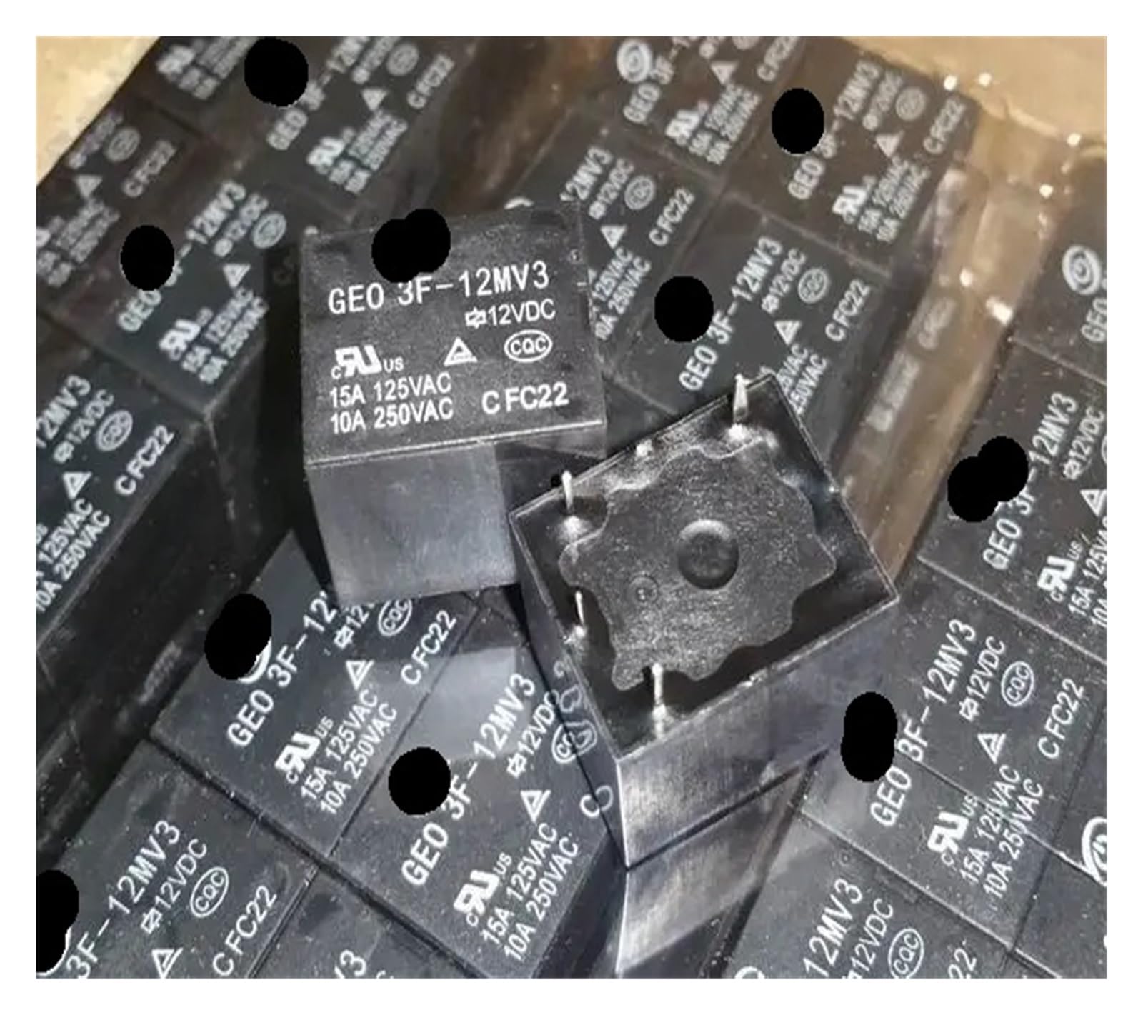 Relais 4 broches GEO 3F-12MV3 12V 15A pour circuit imprimé automobile