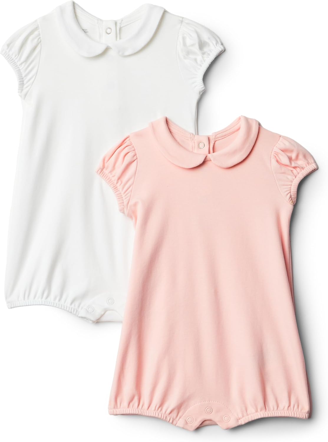 Amazon Essentials x Sofia Grainge Baby Girls' Short Sleeve Peter Pan Collar Romper