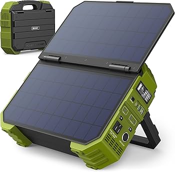 Amazon.co.jp: BROWEY ポータブル電源 ソーラーパネル一体型