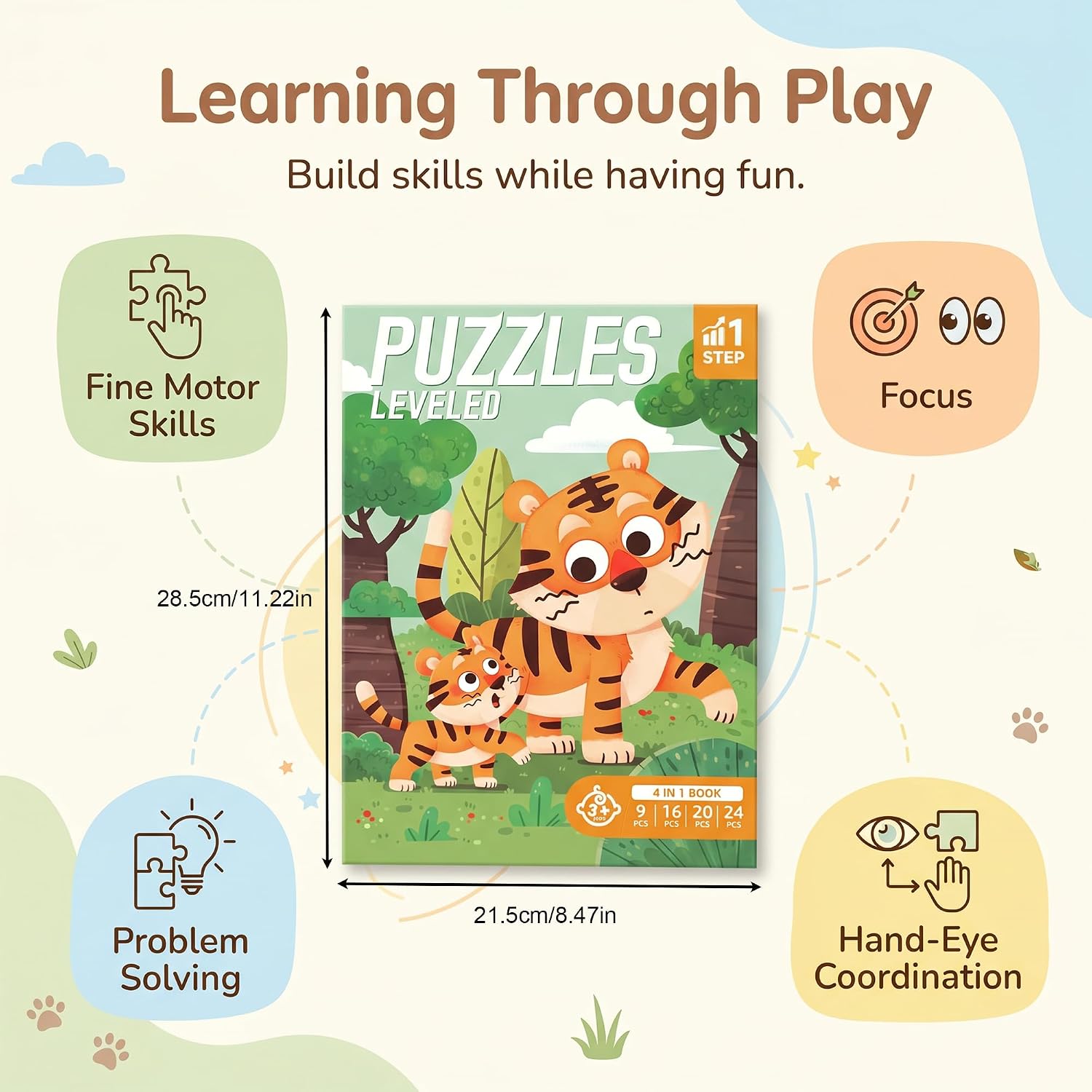 Magnetic Puzzle for Toddlers 3-5, Animals Theme image 5