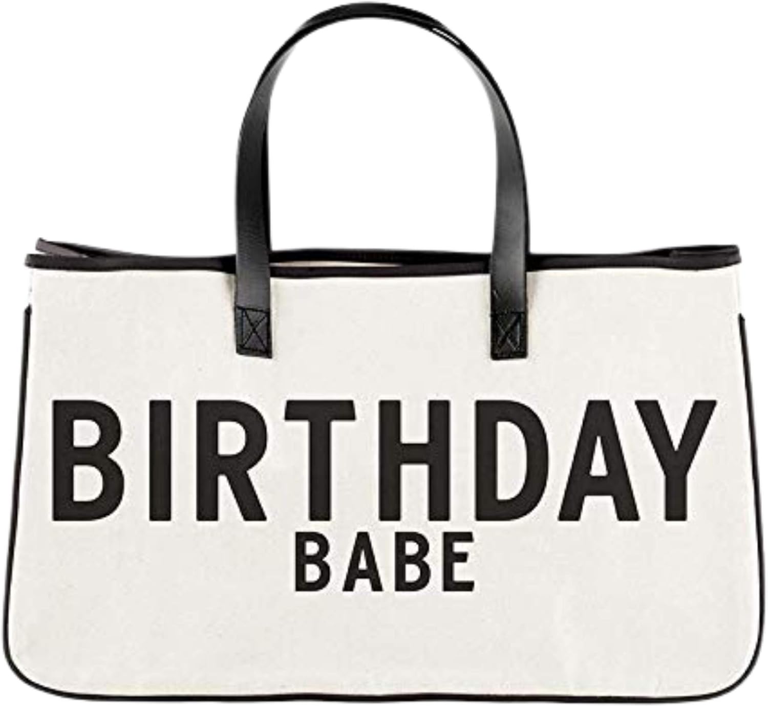 Santa Barbara Design Studio Tote Bag For Women Canvas Shoulder Bag with Genuine Leather Handles,