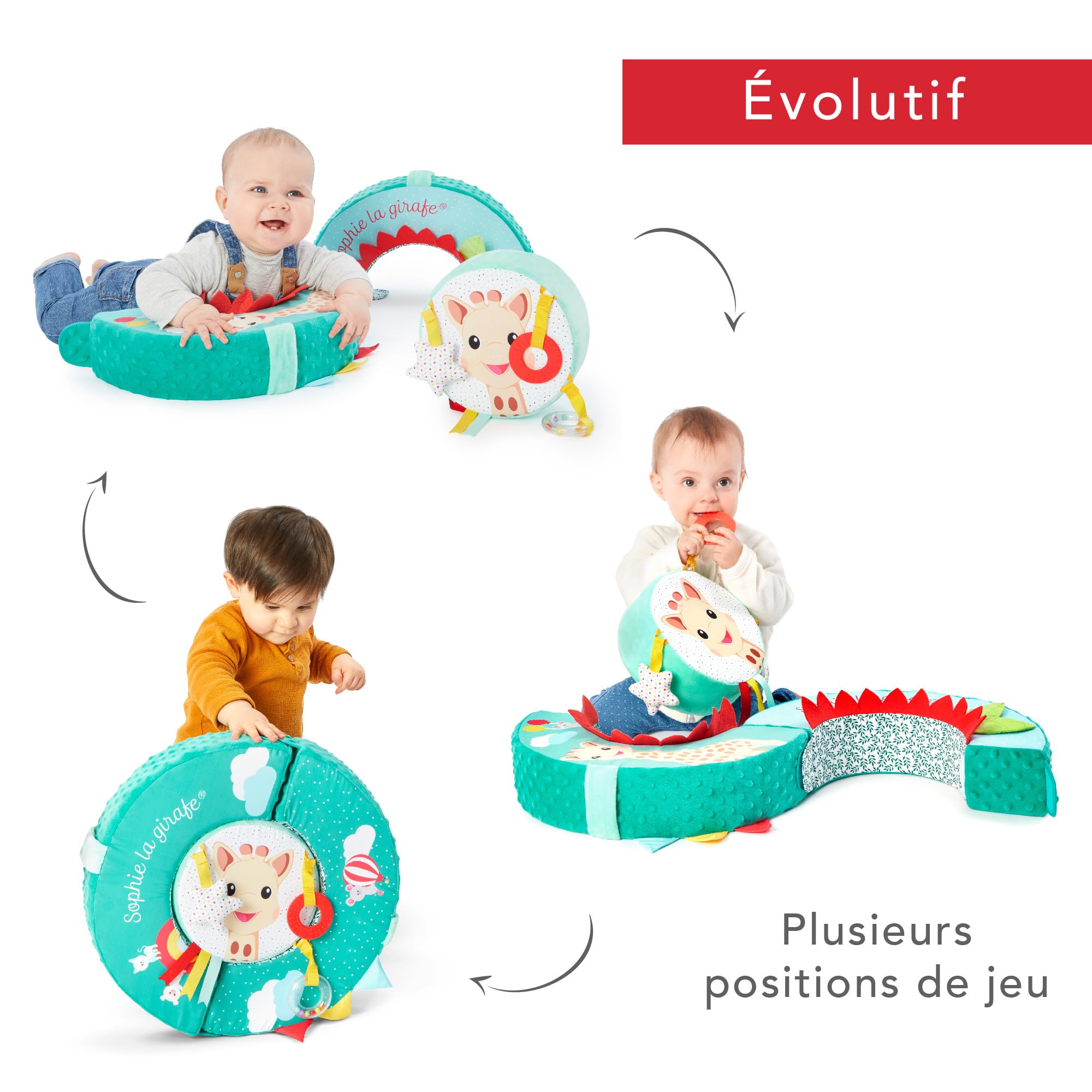 Sophie la Girafe Roue de Motricité Modulable 3 Parties Bébé Dès 6 Mois
