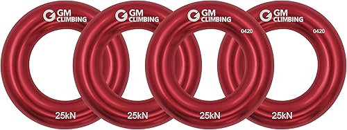 Miniatura 9 de GM CLIMBING Rappel Ring 25kN para escalada en roca Arborist Rescue Slackline Hammock