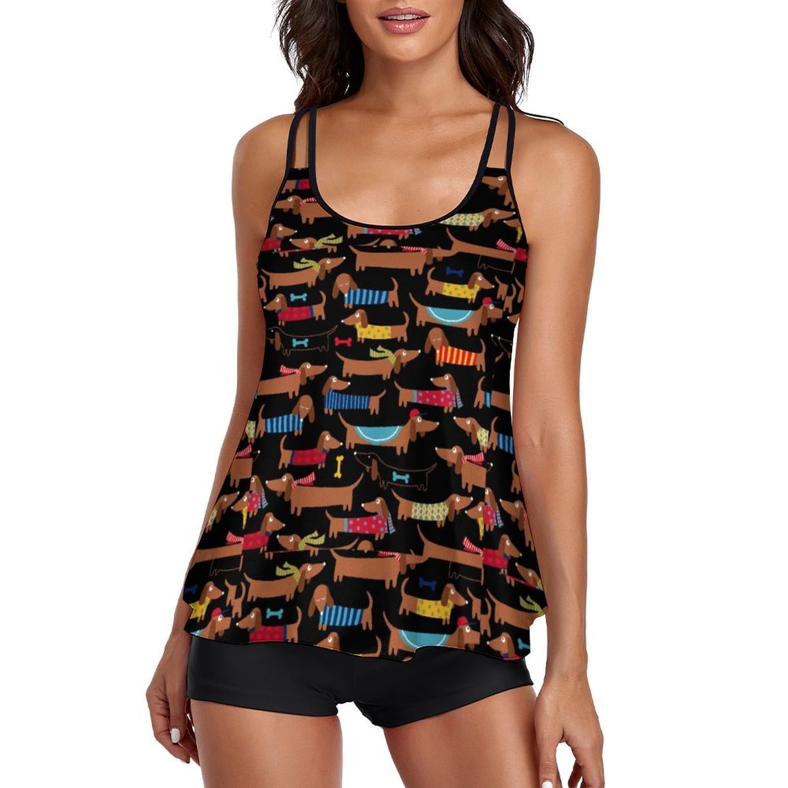 Tankini con pantalones cortos para mujer que buscan máxima comodidad 8
