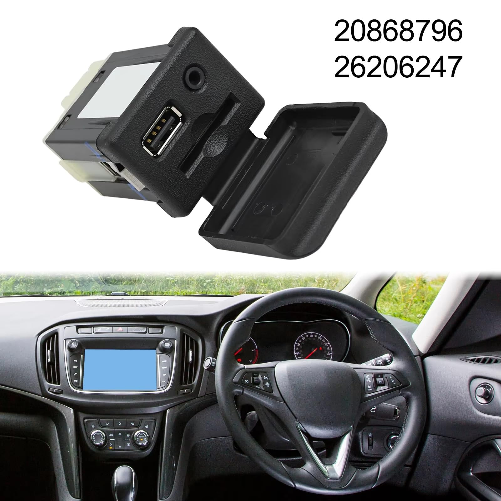 AUX con porta USB Compatibile Con Opel Per Zafira C Per Insignia 20868796 26206247 Connettore Audio AUX Più Porta USB E Accessori Di Ricambio Per Scheda SD