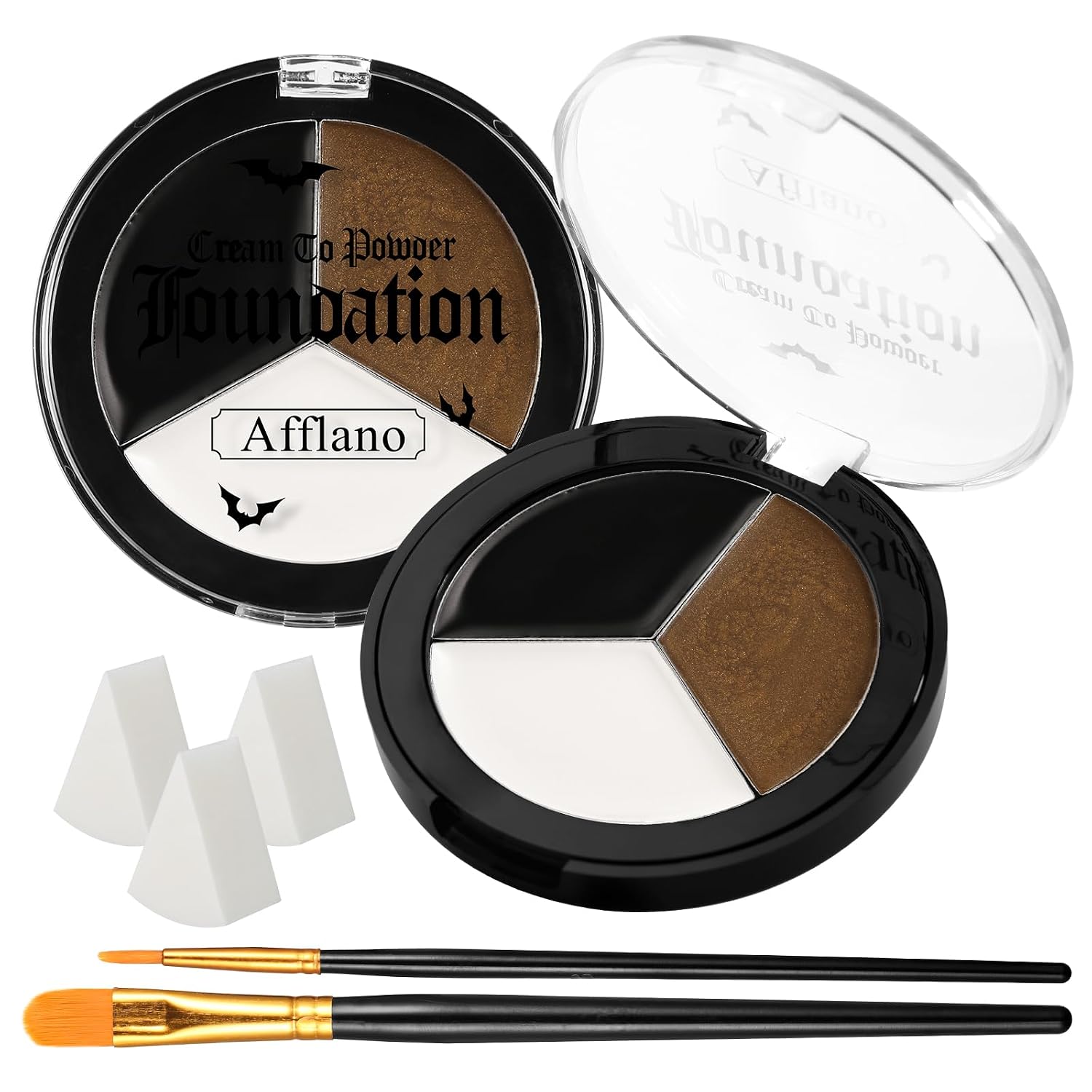 Black White Metallic Brown Face Paint, Halloween Deer SFX Makeup Kit