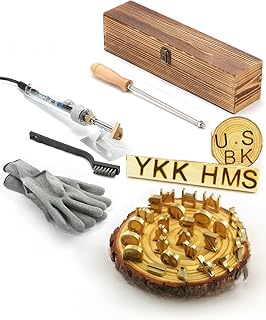 1" 26Pcs Wood Burning Letter Kit, Wood Burning Letters for Wood Branding Leather Crafting, DIY Gifts for Christmas Wedding Birthday Beginners, with 100W Electric Branding Iron and Wood Handle