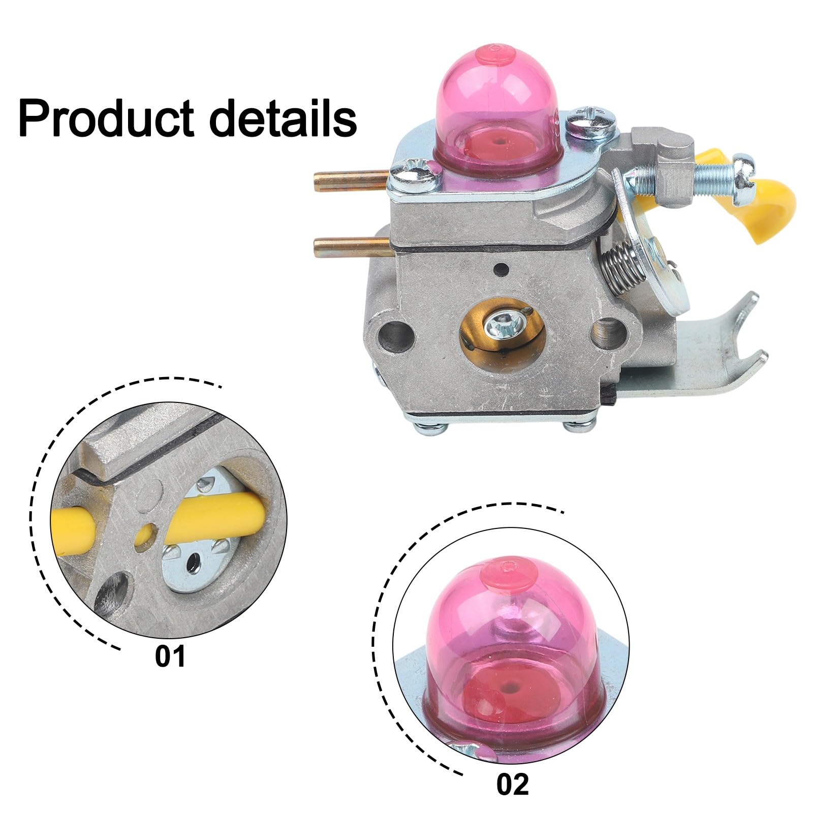 Carburador de repuesto C1U-W24 para motor de cortacésped M3298, ajuste preciso para una fácil instalación, mejora la respuesta del acelerador y la eficiencia