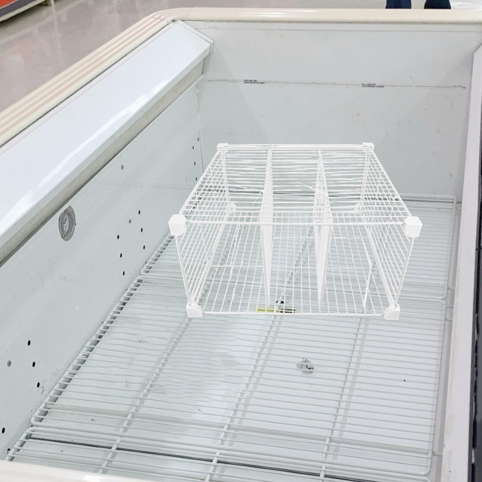 Garneck Cestas Organizadoras para Congelador Separadores Flexibles y Compartimentos Profundos para Mercado de Mariscos y Almacenamiento en Refrigerador