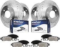 Detroit Axle Drilled & Slotted Brake Kit for Chevy Silverado 1500 Sierra 1500 Tahoe Yukon - 12" Front 12.78" Rear Rotors + Ceramic Pads