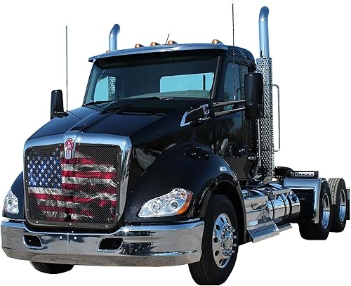 Miniatura 1 de GrilleAdz Pantalla de malla Smokey Flag para Kenworth T680 (solo pantalla de errores)