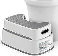 MR.SIGA Squat Toilet Stool for Adults & Kids - Heavy Duty Anti-Slip Bathroom Step, 2-in-1 Space-Saving Design, 200 lbs Capacity