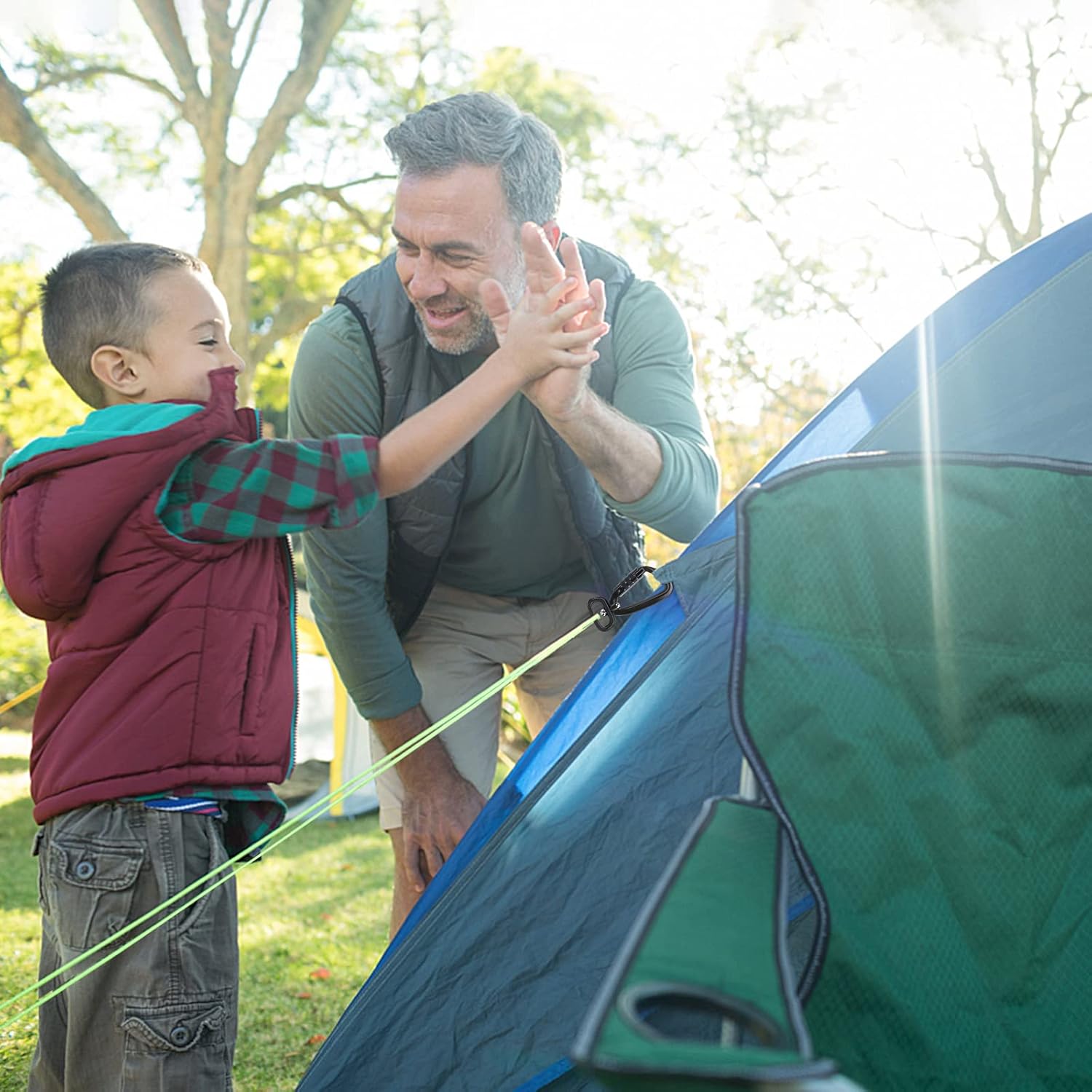 2 Pack Locking Carabiner Clip 2.5" with Swivel Ring for Securing Pets, Dog Leash Harness, Camping, Hiking, Keychains - Image 8