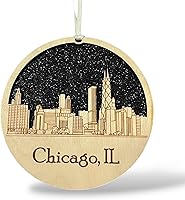 Vista 20 de Adorno de madera grabado con láser de St. Louis, Missouri – Adorno navideño de madera hecho a mano, recuerdo de Missouri, decoración rústica