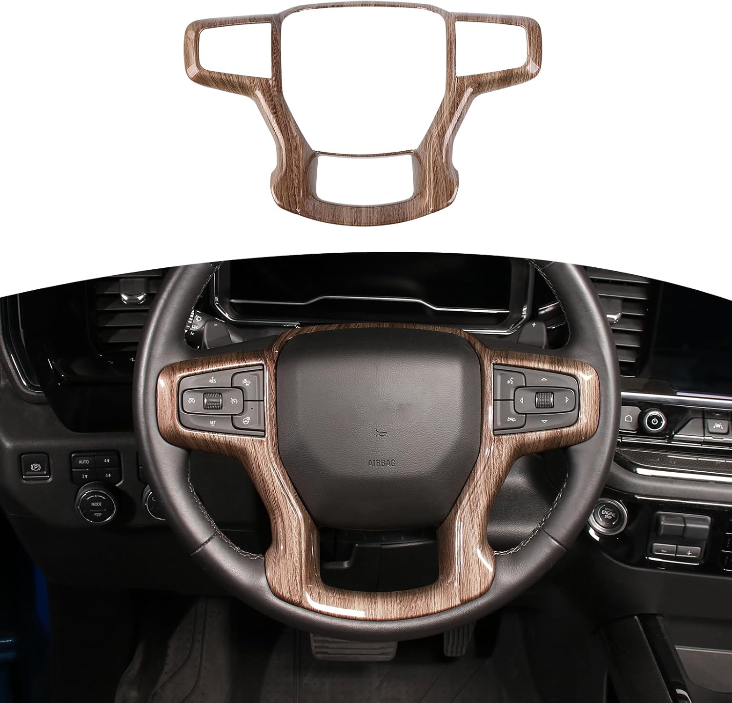 RTTCZ for Silverado Steering Wheel Trim Compatible with
