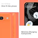 YATWIN Silicone Back Case for Google Pixel 8A, Soft-Touch Phone Back Cover for Google Pixel 8A - Orange gallery image