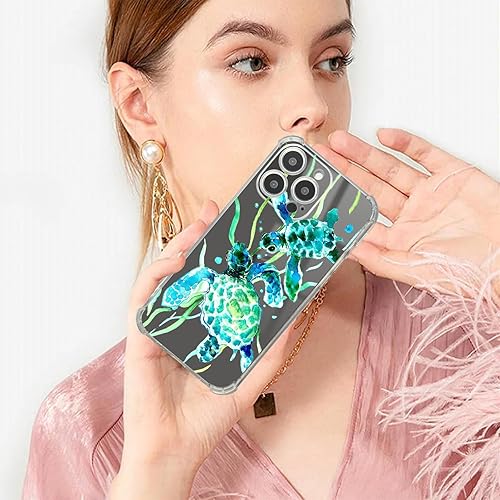 Vista 160 de Roemary Funda púrpura para iPhone 14 Pro Max con diseño de caballo azul, patrón de acuarela con protector de pantalla