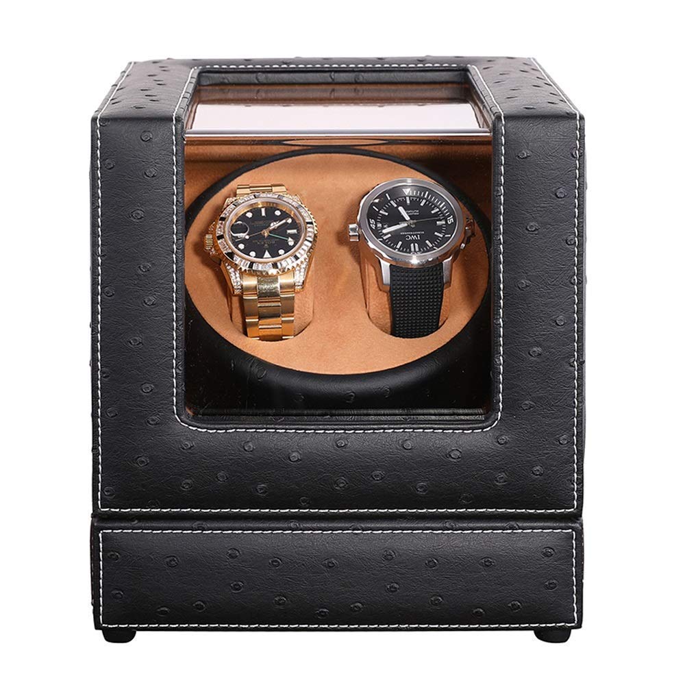 ShandongmtWatch Accessories Automatic Watch Winder Box,Luxury Double Wooden PU Wacthes Storage Boxes With Quiet Motor Shandongmt