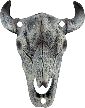Rep Longhorn Steer Skull Bottle Opener