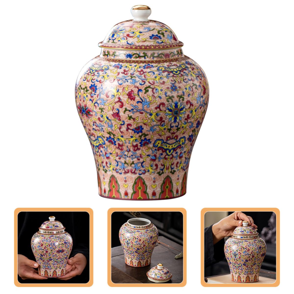 Operitacx Barattolo di Tè in Ceramica Ermetico Vintage per Casa