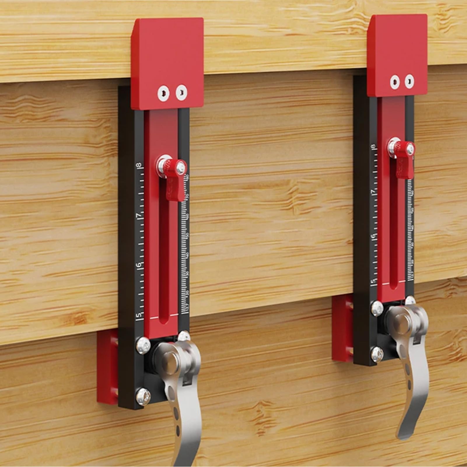 Set 2 Strumenti Misura Rivestimento Acciaio Carbonio Doppia Scala | per Lavoratori Edilizia Installazione Riparazione Rivestimento Operazione Una Mano Risparmia 50% Tempo Impugnatura Comoda