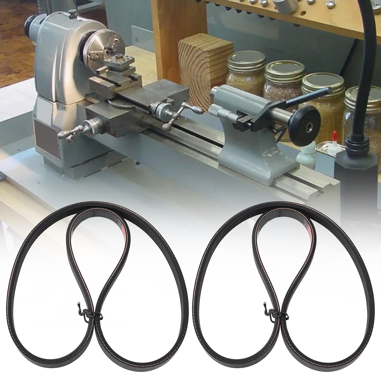 Briny River 2er-Pack Keilriemen XPA1107 – 12,7 X 1107 Mm, Für Industriemaschinen & Haushaltsgeräte, Rasenmäher
