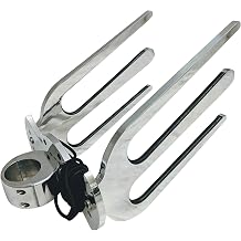 Krypt Towers Wakesurf Rack for Tower, Surfboard Rack for Boat, Holds 2 x Wakesurf Boards, Polished Aluminum Wakeboard Rack, Fits Clamp Tubing Sizes-1 3/4", 1 7/8", 2", 2 1/4", 2 3/8", 2 1/2"